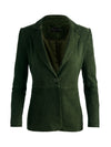 Blazer ajusté en suède à col cranté Macey-ALICE + OLIVIA