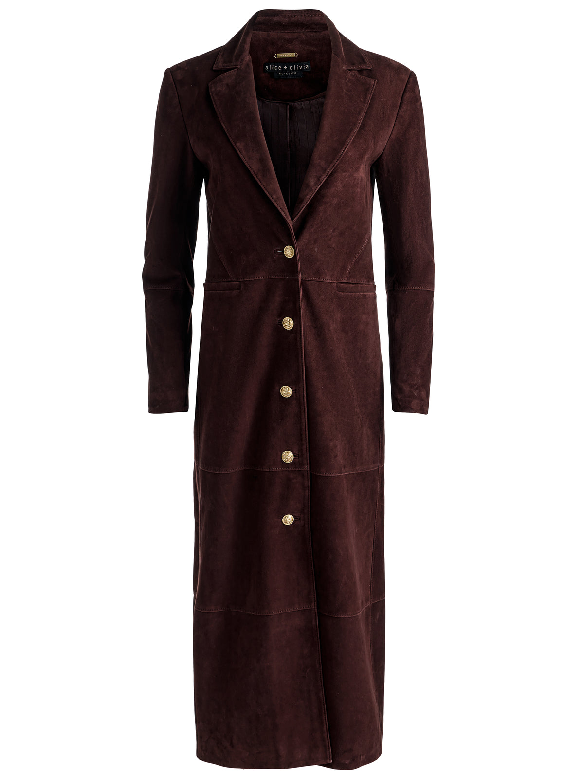 BLAZER LUNGO IRVIN IN SUEDE SLIM - CIOCCOLATO FONDENTE