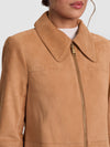 LOGAN SUEDE SHORT COAT-PRALINE-ALICE + OLIVIA