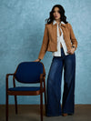 LOGAN SUEDE SHORT COAT-PRALINE-ALICE + OLIVIA