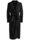 KARLEY SUEDE FLARE BK WRAP LONG COAT-Black-ALICE + OLIVIA