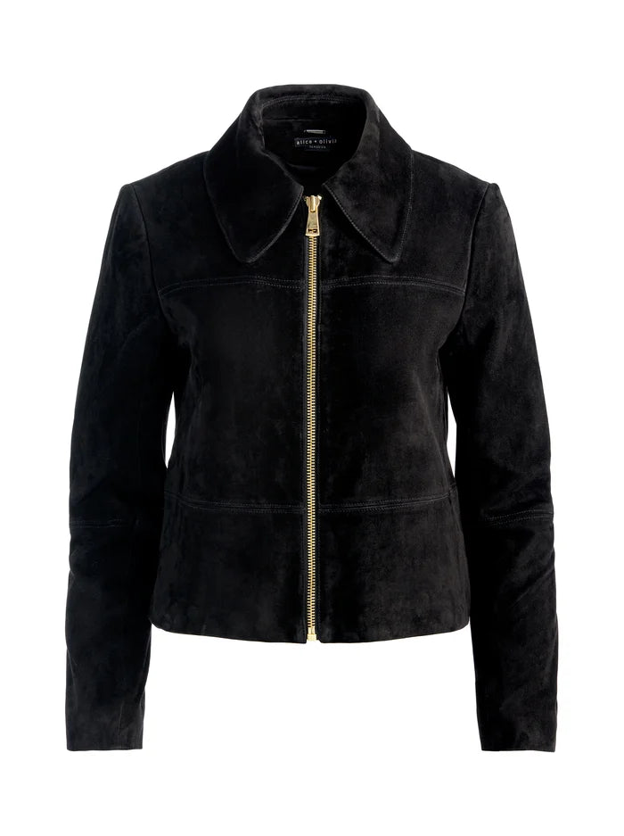 CAPPOTTO CORTO LOGAN IN SUEDE - NERO