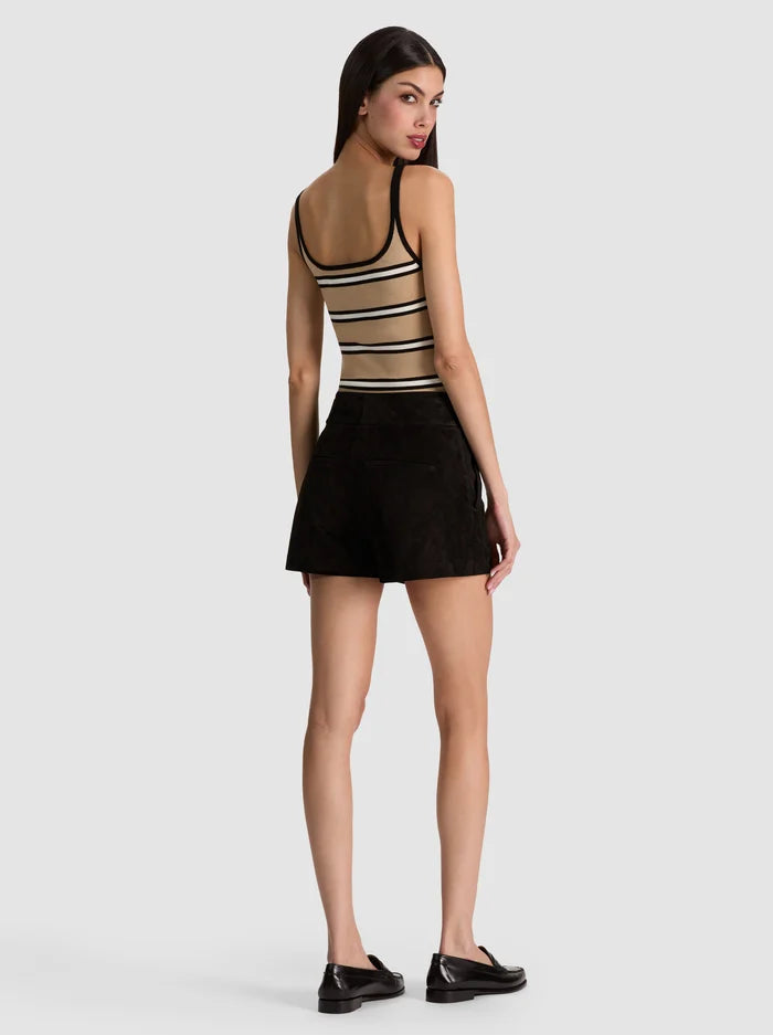 CADY SUEDE SHORT-Black-ALICE + OLIVIA