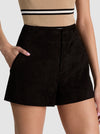 CADY SUEDE SHORT-Black-ALICE + OLIVIA
