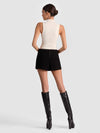 MACE SUEDE MINI SKORT-Black-ALICE + OLIVIA