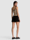 MACE SUEDE MINI SKORT-Black-ALICE + OLIVIA