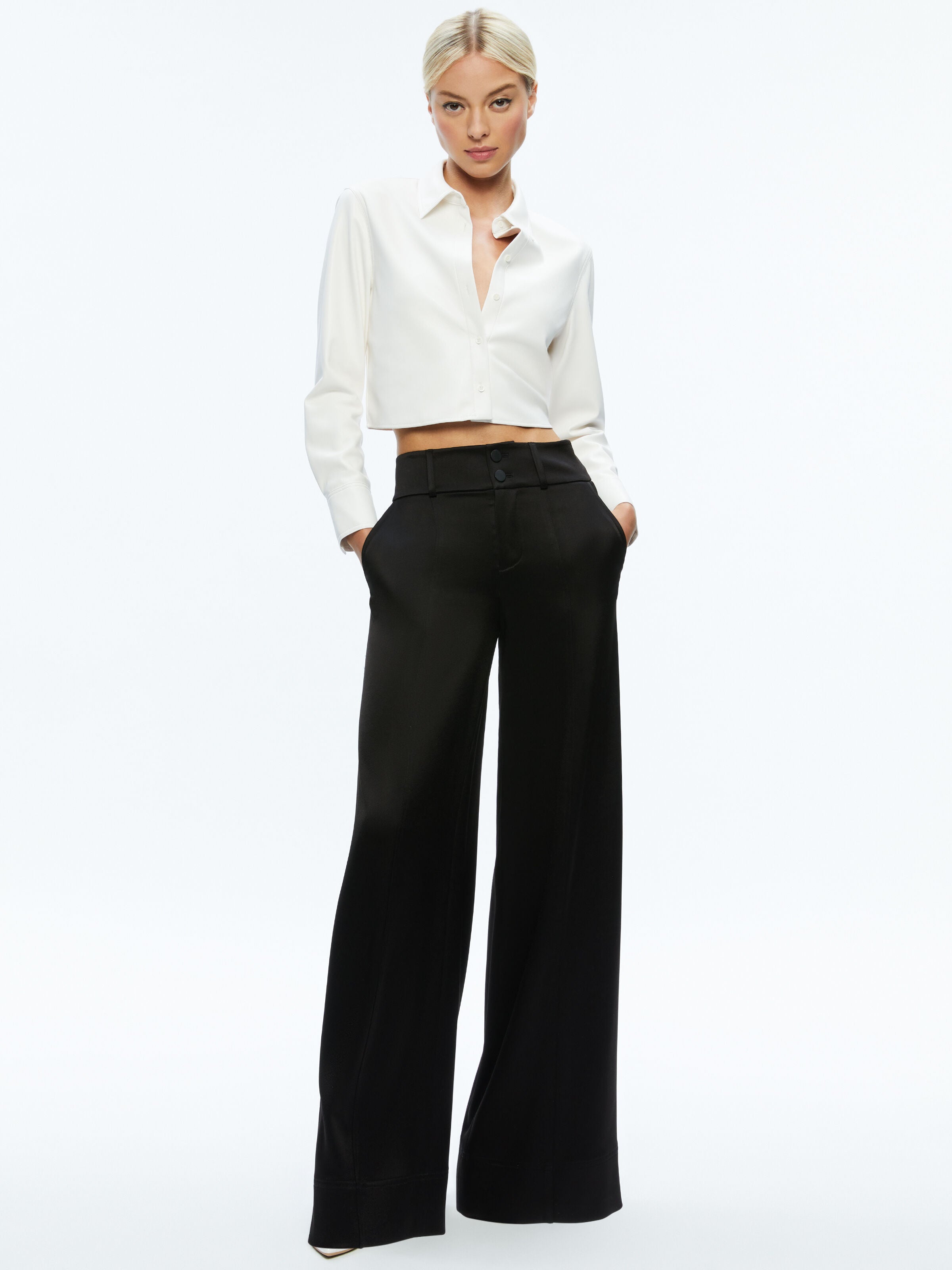 LEON VEGAN CROP TOP-ALICE + OLIVIA