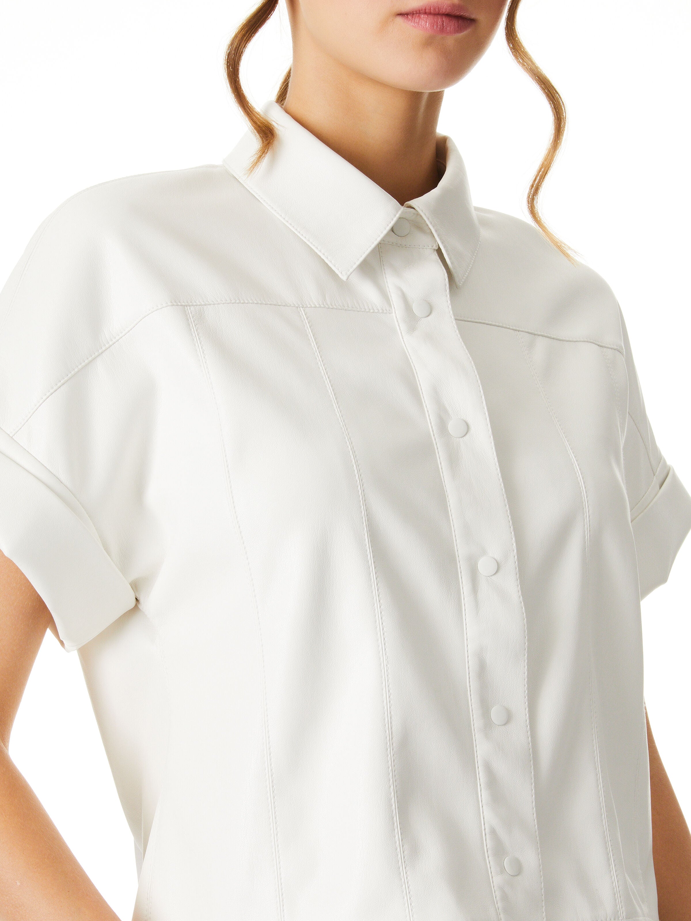 EDYTH VEGAN TOP-OFF WHITE-ALICE + OLIVIA