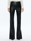 TINA VEGAN LEATHER SPLIT HEM PANT-Black-ALICE + OLIVIA