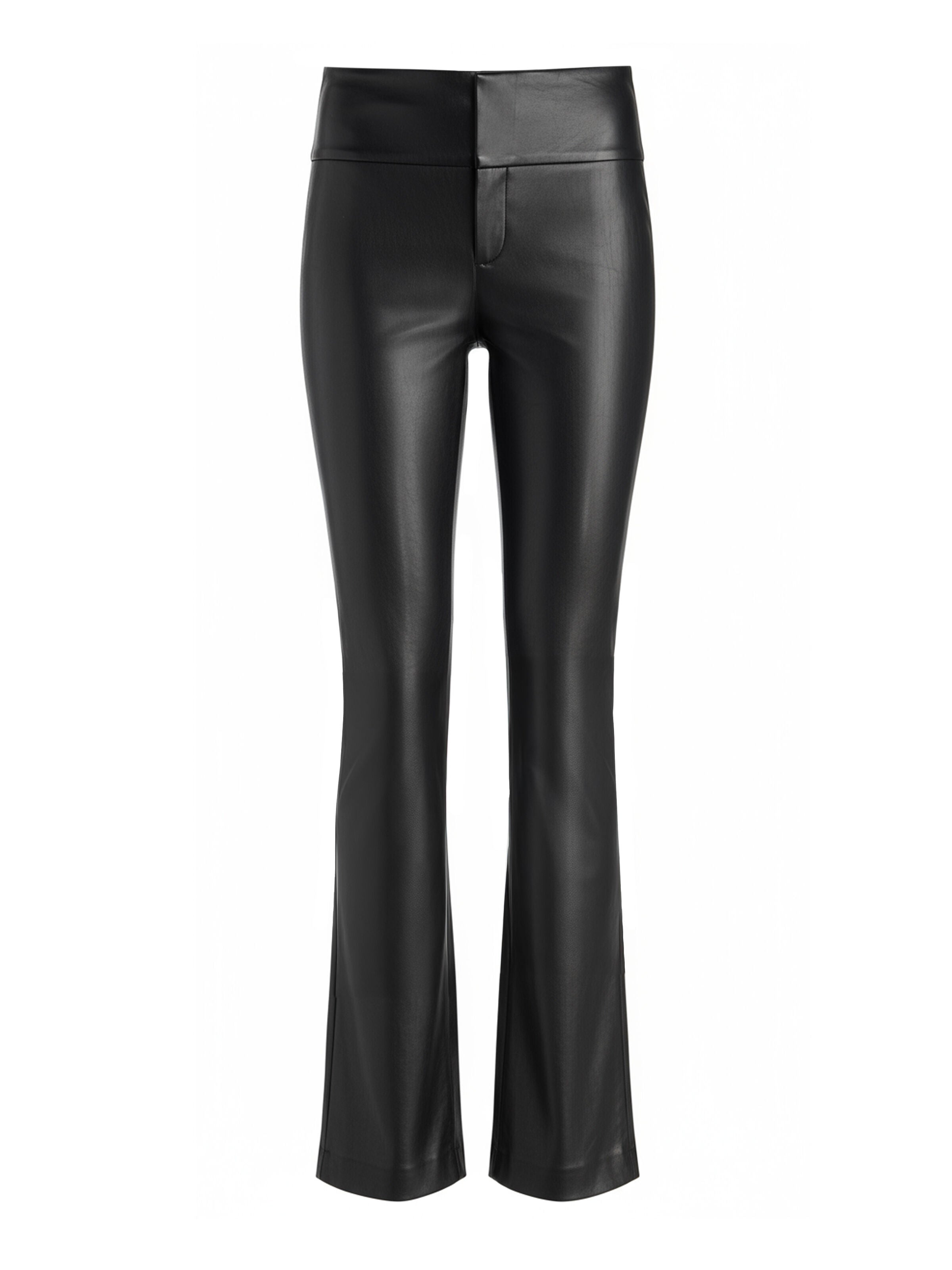 OLIVIA VEGAN BOOTCUT PANT - BLACK