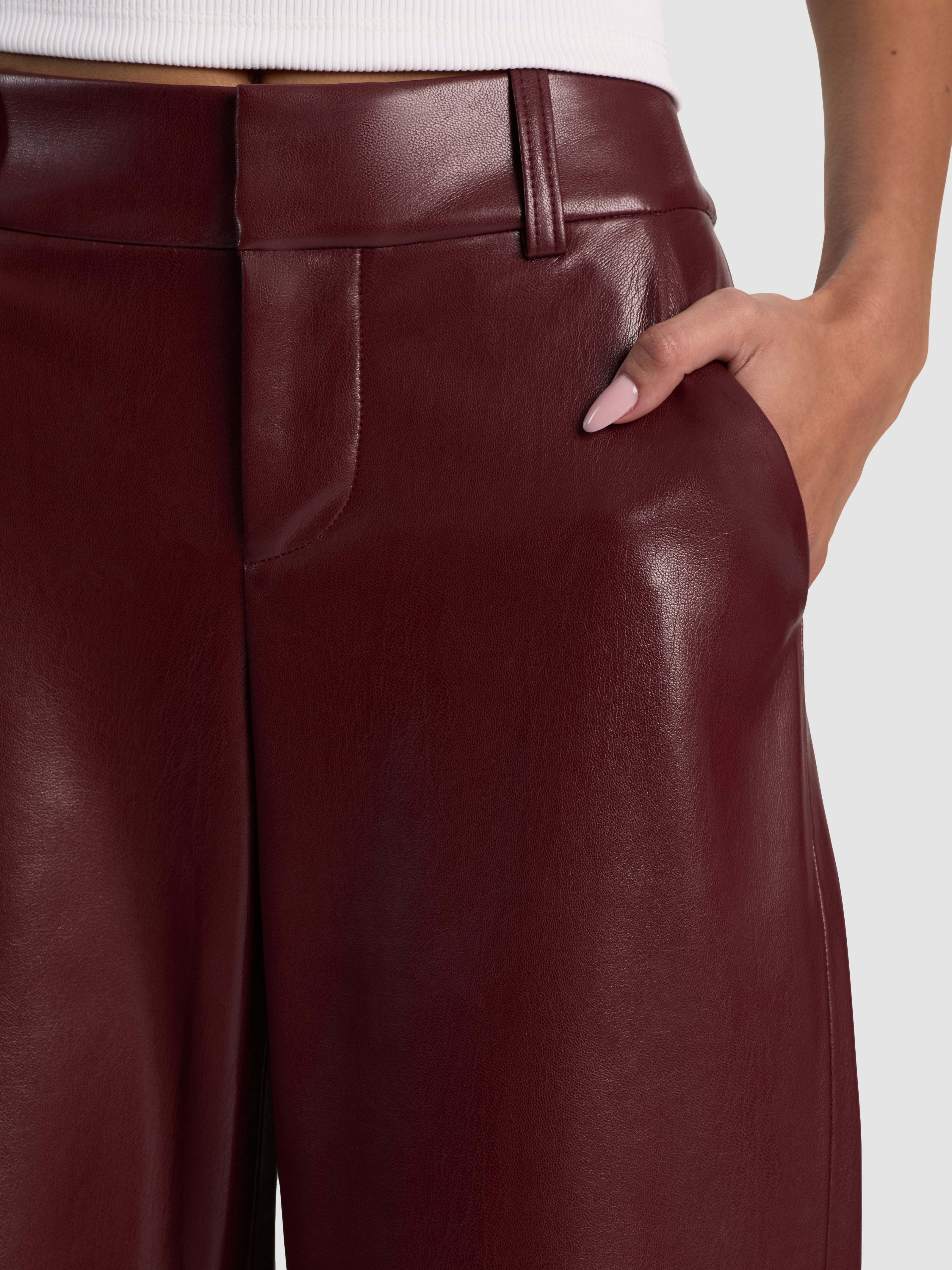 ALEXANDER VEGAN TROUSER-COGNAC-ALICE + OLIVIA