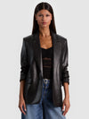 DENNY VEGAN BLAZER-Black-ALICE + OLIVIA