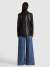 DENNY VEGAN BLAZER-Black-ALICE + OLIVIA