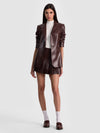 BREANN VEGAN BLAZER-DARK CHOCOLATE-ALICE + OLIVIA
