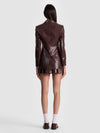 BREANN VEGAN BLAZER-DARK CHOCOLATE-ALICE + OLIVIA