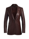 BREANN VEGAN BLAZER-DARK CHOCOLATE-ALICE + OLIVIA