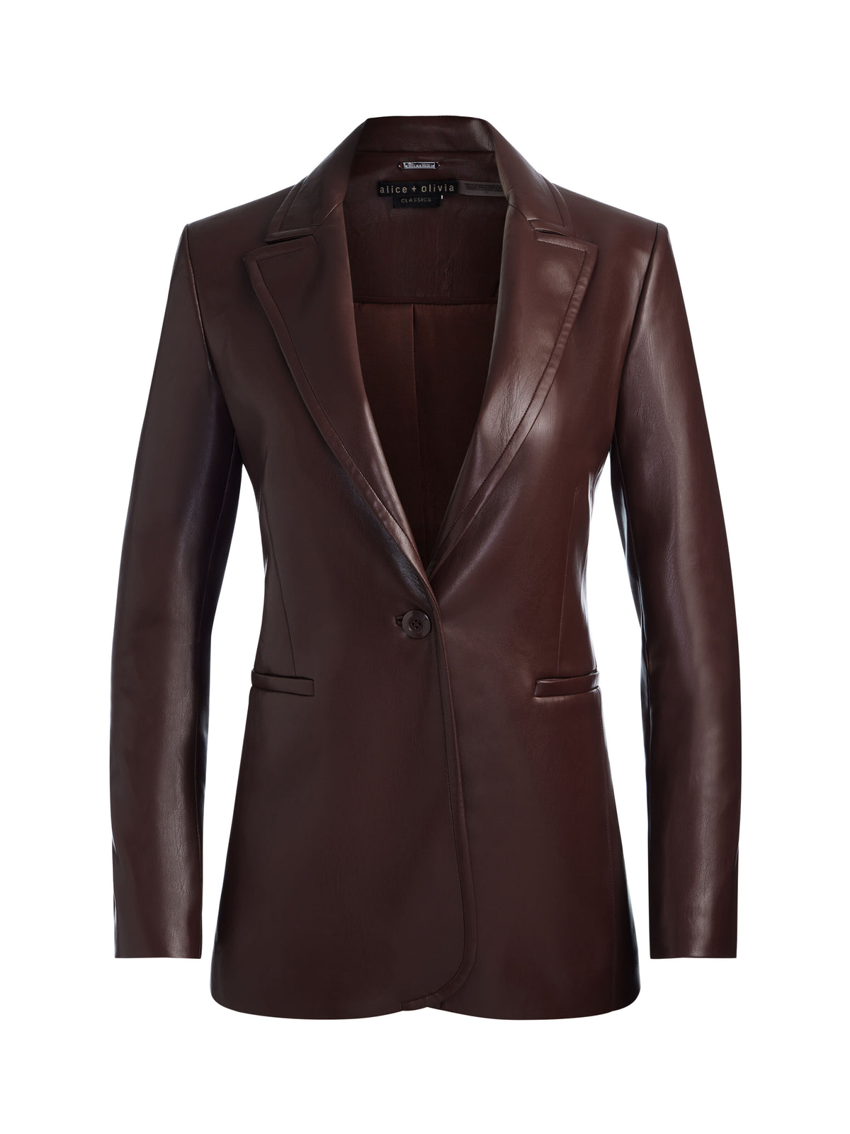 BREANN VEGAN BLAZER - DARK CHOCOLATE
