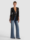 VENITA VEGAN COLLARLESS BLAZER-Black-ALICE + OLIVIA