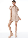 ROBE CHEMISE À MANCHES BOUFFANTES EN CUIR VÉGAN JEM-ALICE + OLIVIA