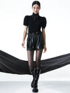 REAGAN VEGAN SHORT-Black-ALICE + OLIVIA