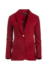 MACEY SUEDE SHAWL COLLAR BLAZER-Black-ALICE + OLIVIA