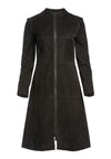 LOGAN SUEDE MOCK NECK MIDI COAT-Black-ALICE + OLIVIA