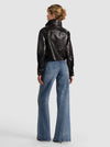 JAMES VEGAN FUNNEL NECK PARKA-Black-ALICE + OLIVIA