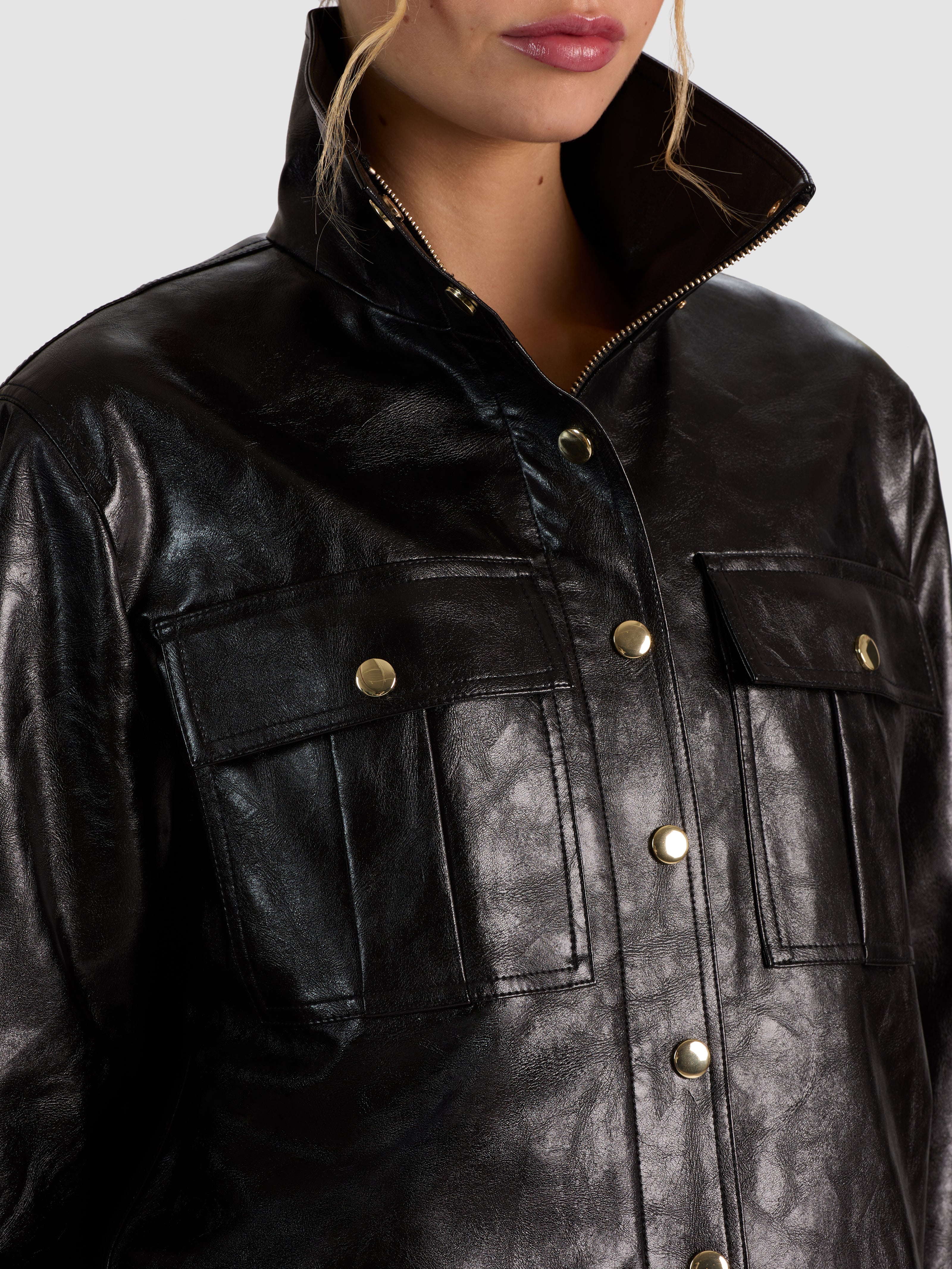 PARKA COL ENTONNOIR JAMES VEGAN-ALICE + OLIVIA