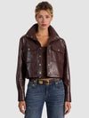 JAMES VEGAN FUNNEL NECK PARKA-DARK CHOCOLATE-ALICE + OLIVIA