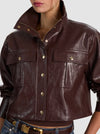 JAMES VEGAN FUNNEL NECK PARKA-DARK CHOCOLATE-ALICE + OLIVIA