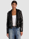 FELPA AVRIL HOODED COMBO CON GIACCA IN PELLE SINTETICA-ALICE + OLIVIA