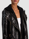 AVRIL SWEATSHIRT VEGAN JACKET-Black-ALICE + OLIVIA