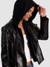 AVRIL SWEATSHIRT VEGAN JACKET-Black-ALICE + OLIVIA