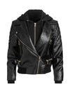 AVRIL SWEATSHIRT VEGAN JACKET-Black-ALICE + OLIVIA