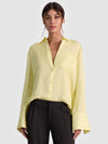 FINELY PINSTRIPED BUTTON DOWN-CRESCENDO STRIPE-ALICE + OLIVIA