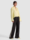 FINELY PINSTRIPED BUTTON DOWN-CRESCENDO STRIPE-ALICE + OLIVIA