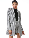 KYLIE NOTCH COLLAR JACKET-FREE STRIPE SM-ALICE + OLIVIA