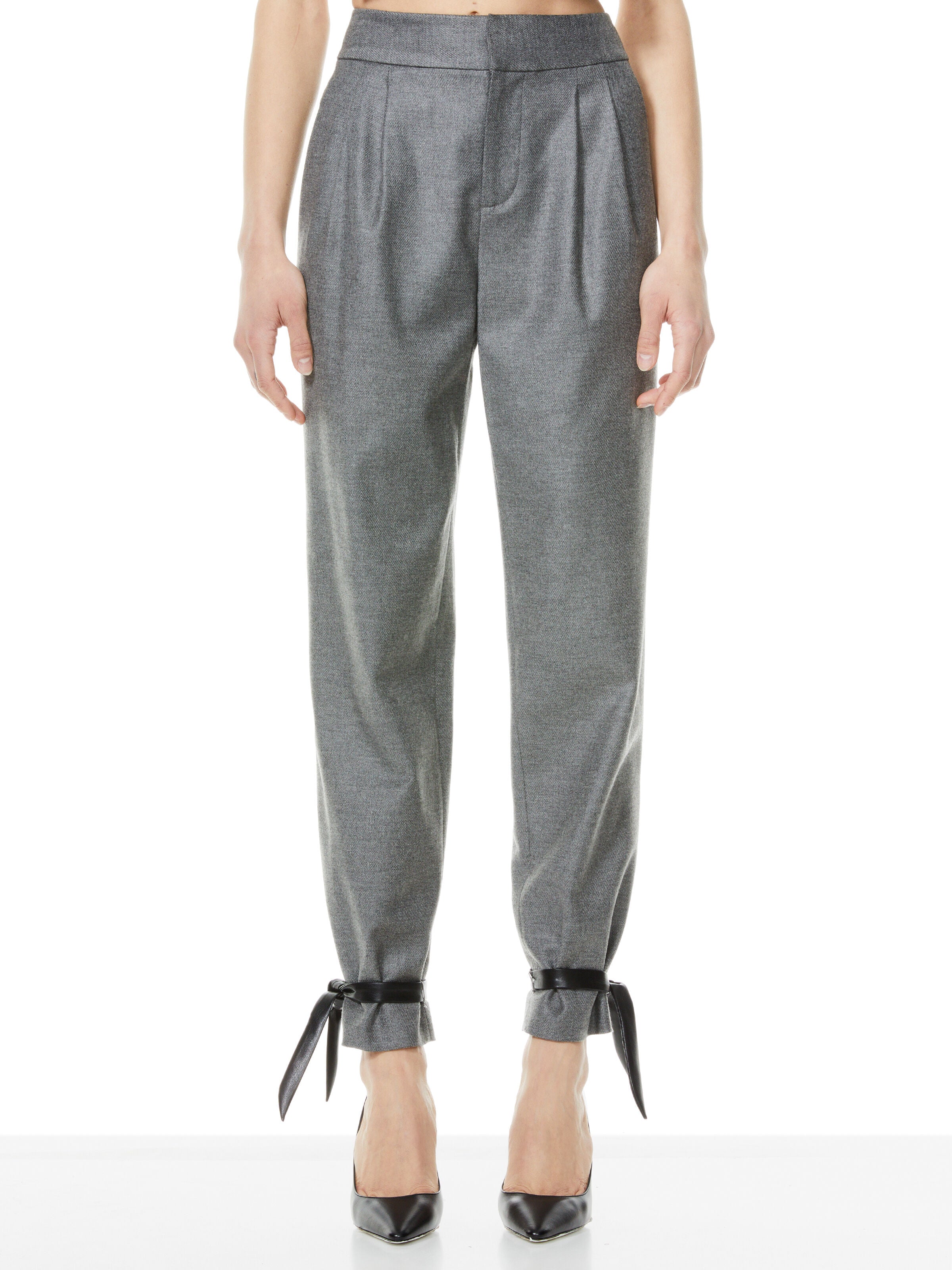 PANTALON À NŒUD EN CUIR VÉGÉTALIEN MASON-ALICE + OLIVIA