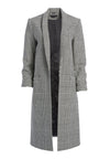 KYLIE PLAID LONG JACKET-BLACK/WHITE-ALICE + OLIVIA