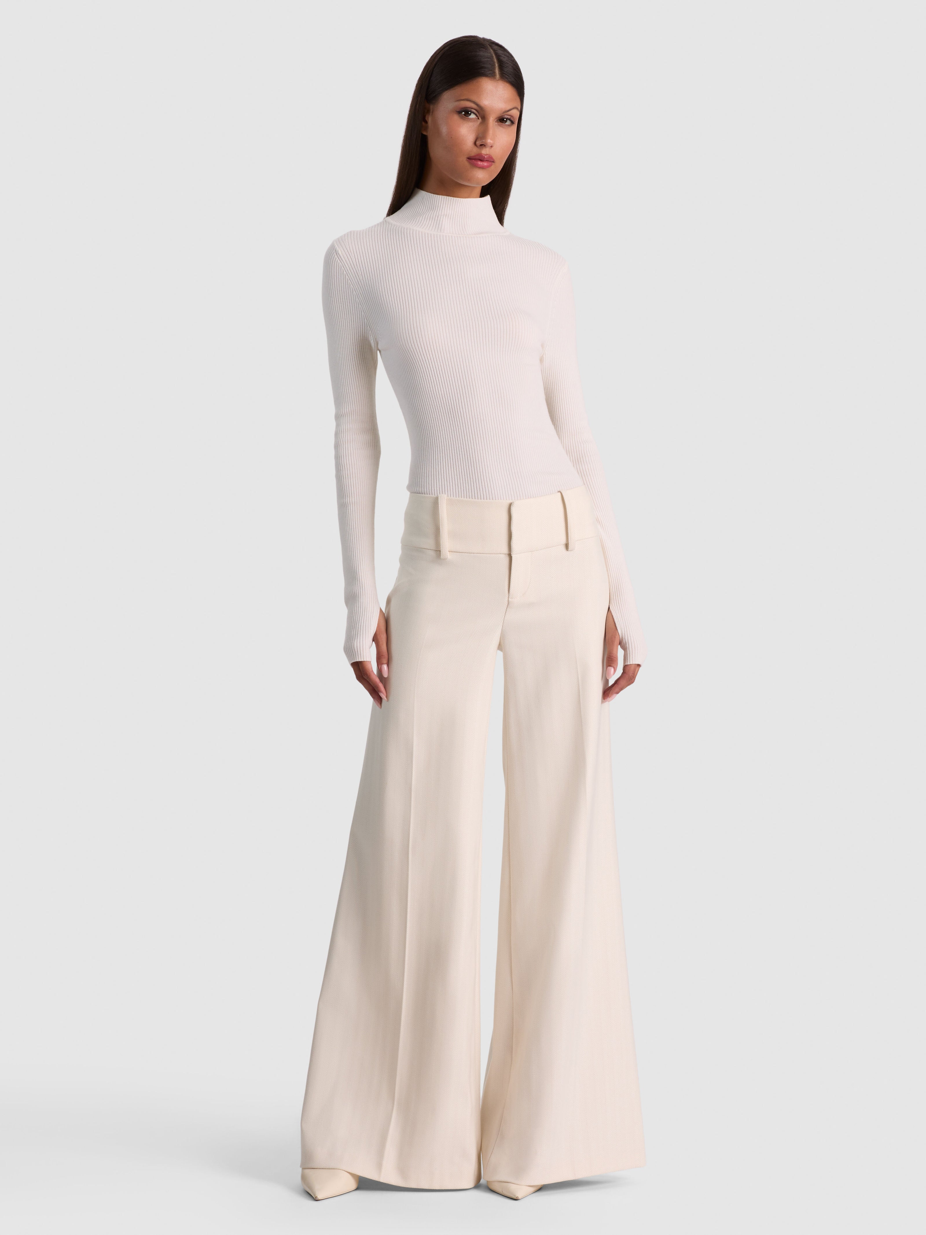 OLIVIA WIDE LEG PANT - CHINO