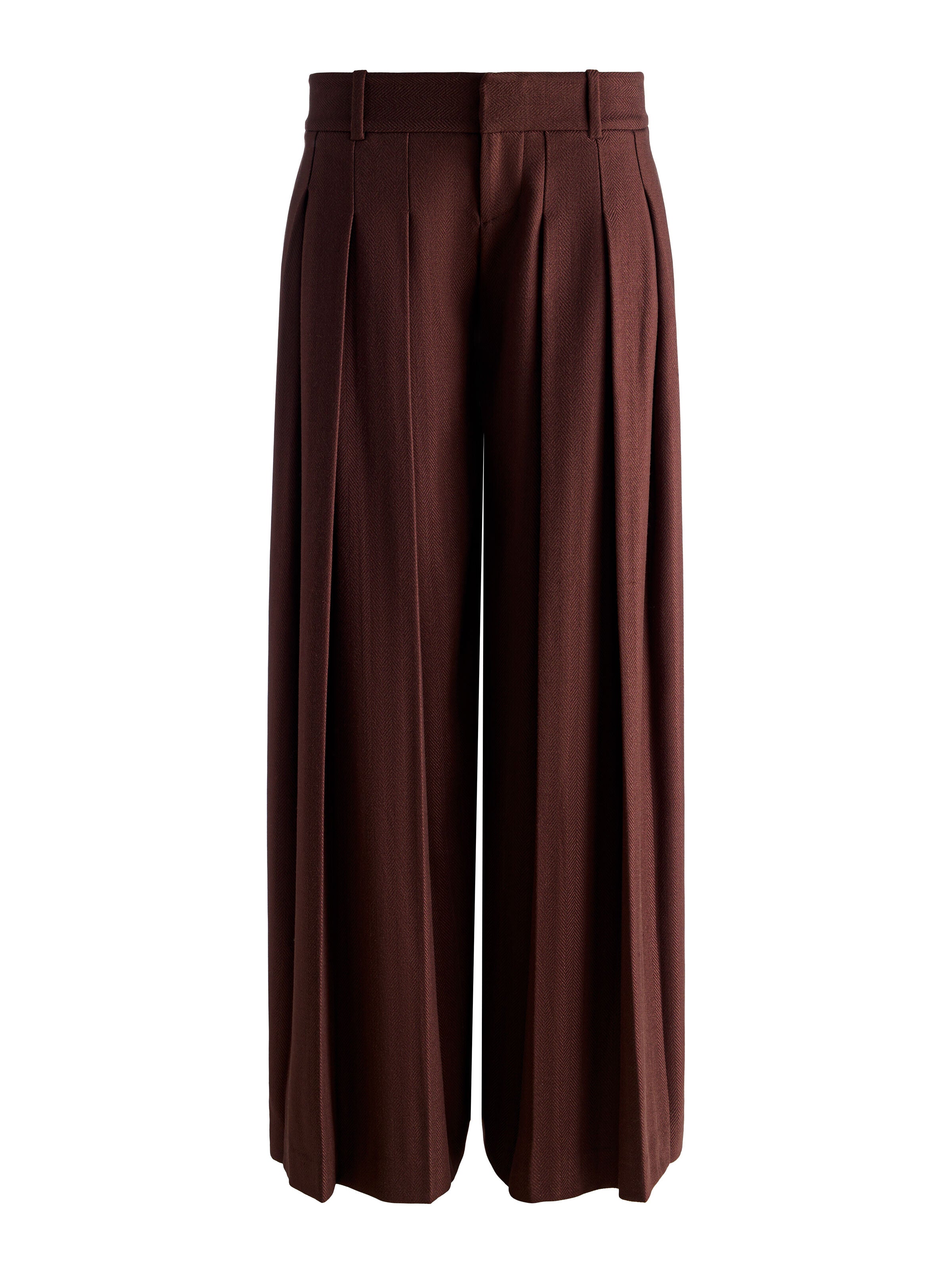 SIMON PLEATED TROUSER-DARK CHOCOLATE-ALICE + OLIVIA