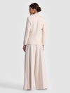 RYDER SLIM BLAZER-OFF WHITE/OATMEAL-ALICE + OLIVIA