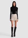 EMILIE TWEED MINI SKORT-COOL GIRL PLAID-ALICE + OLIVIA
