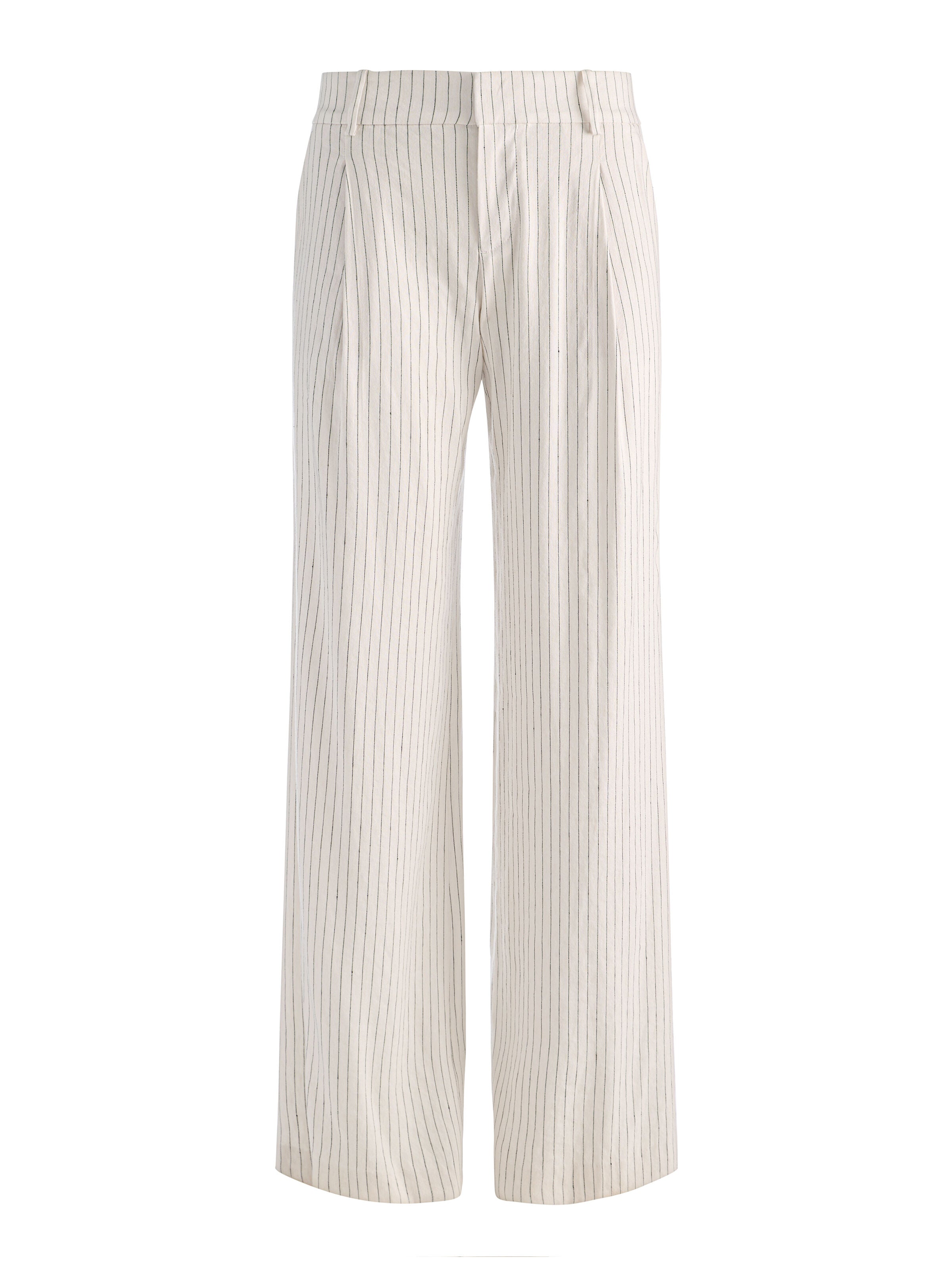 ERIC PANT in OFF WHITE/BLACK PINSTRIPE | ALICE + OLIVIA