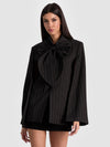 PHILIPPA BOW CAPE-BLACK/OFF WHITE-ALICE + OLIVIA