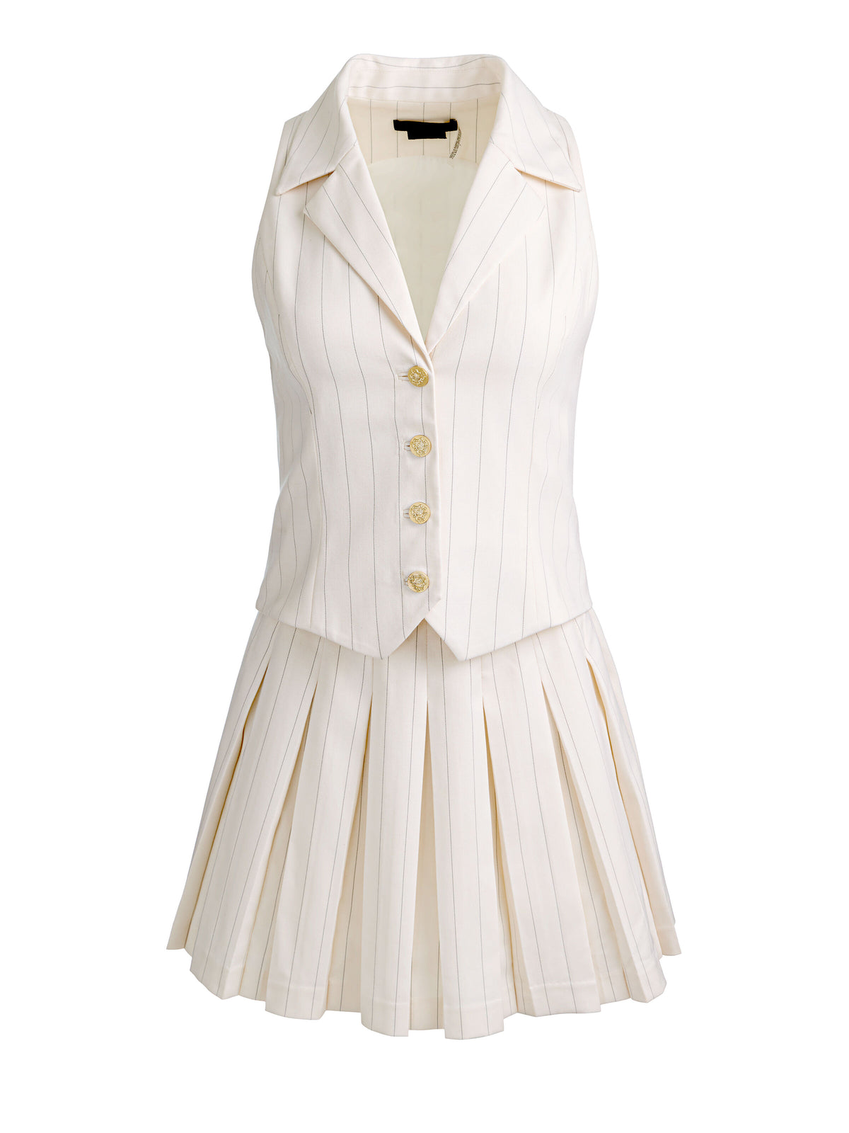 ALICIA MINI DRESS - OFF WHITE/BLACK