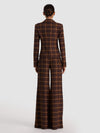 MACEY CROPPED FITTED BLAZER-DARK CHOCOLATE/CAMEL-ALICE + OLIVIA