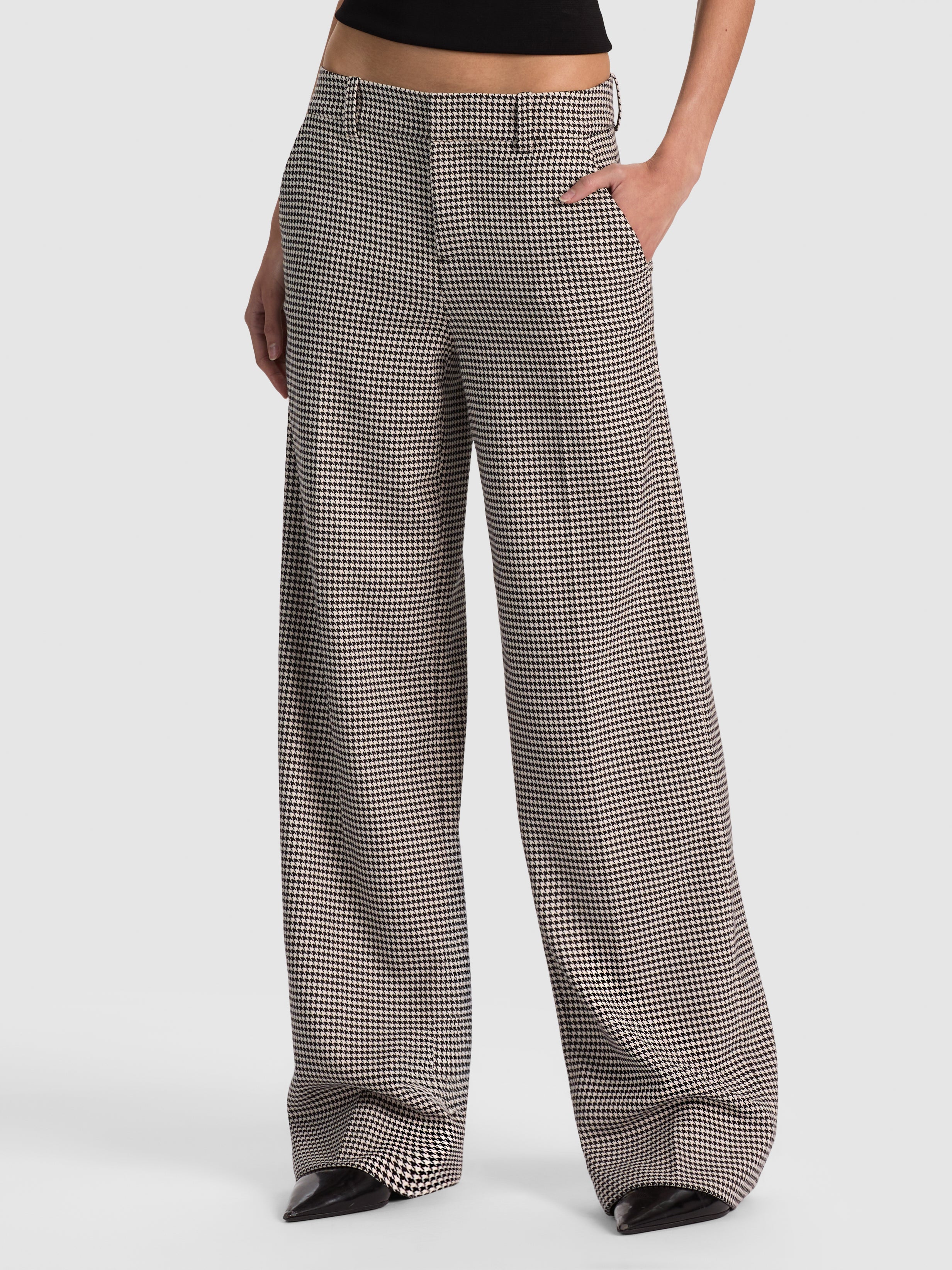 ALDEN TROUSER-BLACK/MULTI-ALICE + OLIVIA