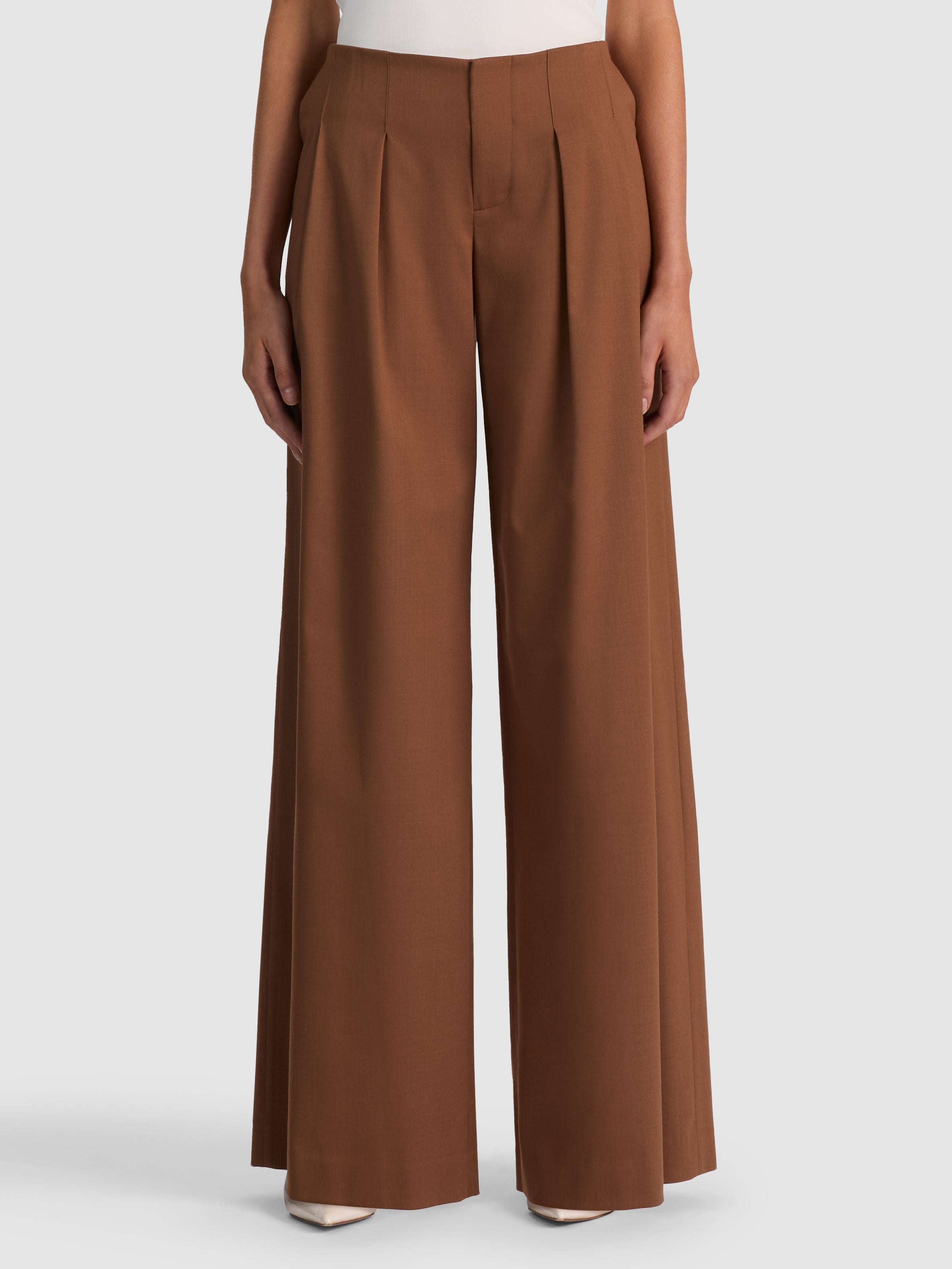 ELIAS DOUBLE PLEAT TROUSER-CAMEL-ALICE + OLIVIA