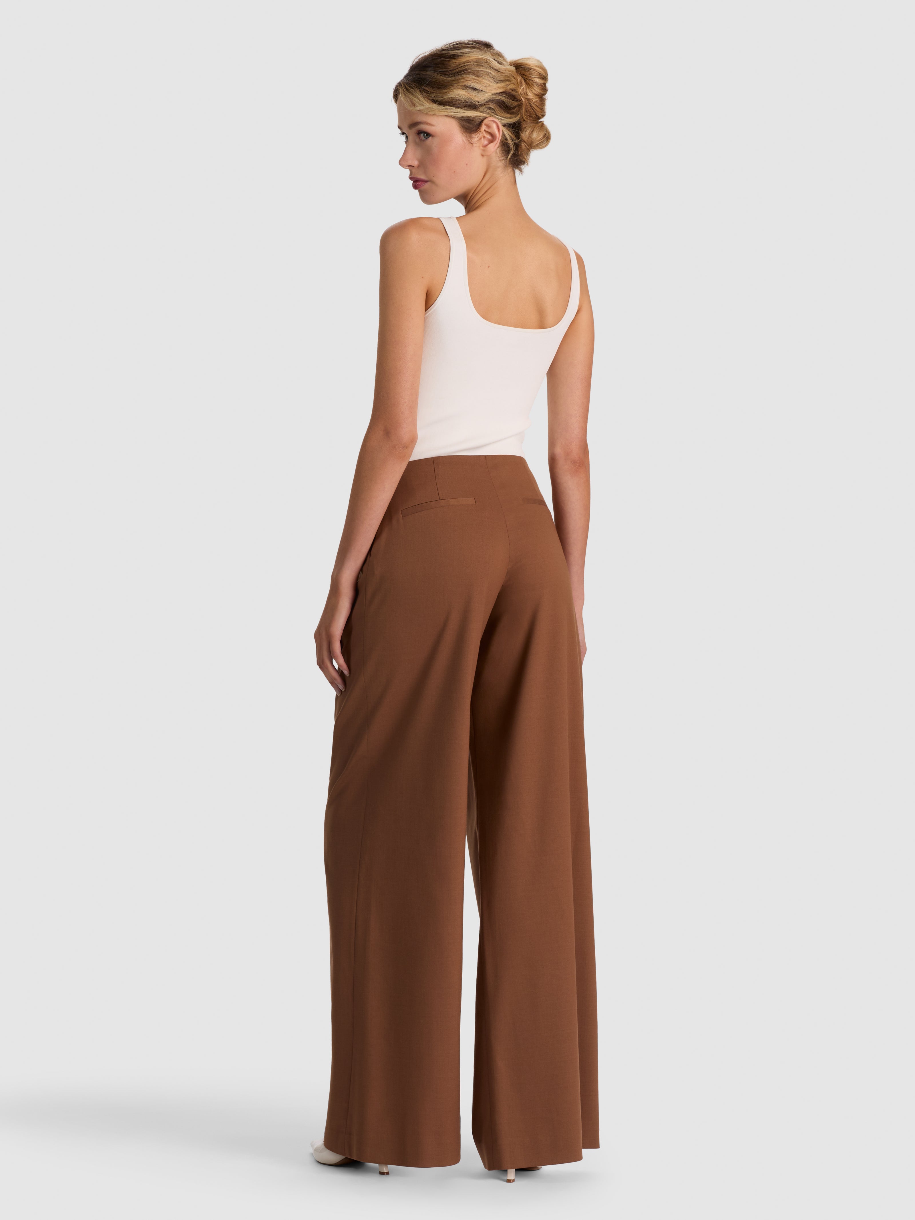 ELIAS DOUBLE PLEAT TROUSER-CAMEL-ALICE + OLIVIA